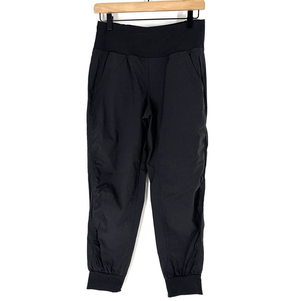 Prana Summit Jogger Pants Size Small Womens Black High Rise Pull On Hiking Trail